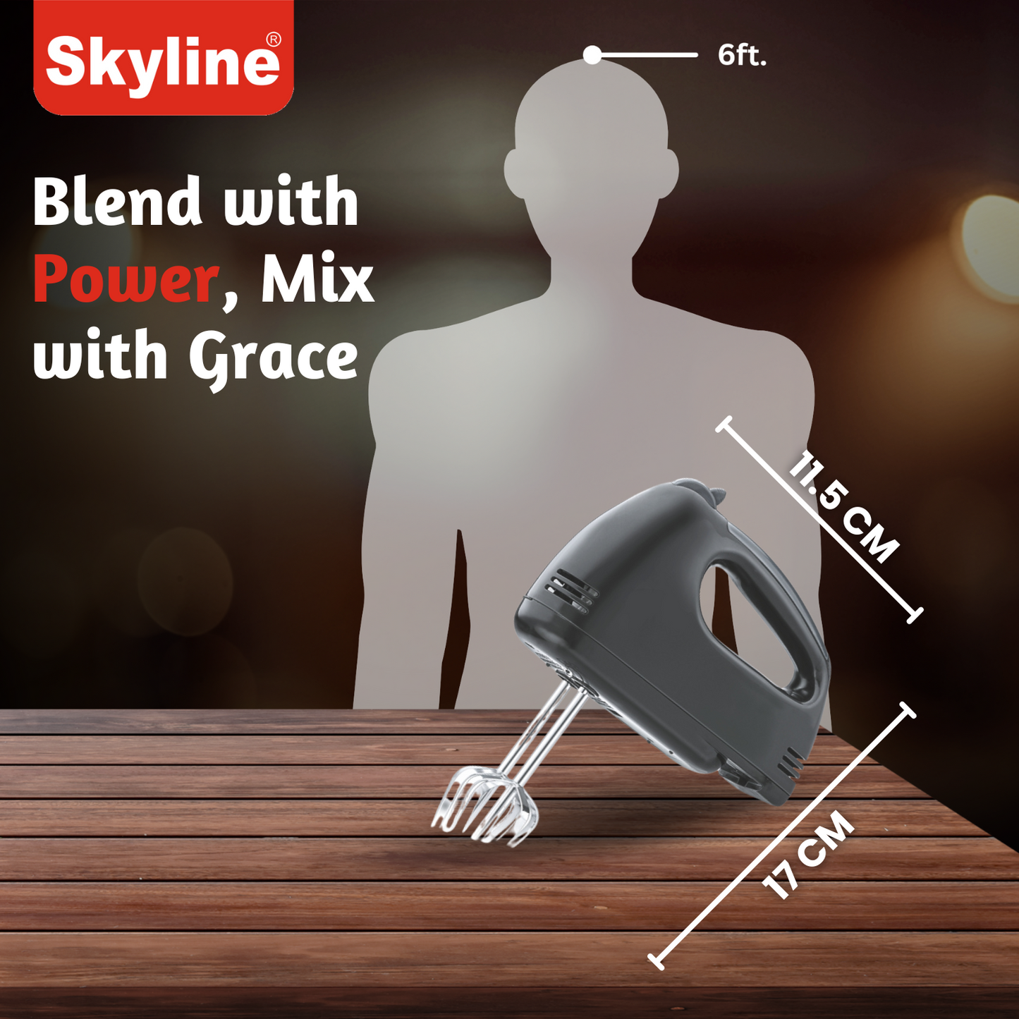 Skyline 300W Hand Mixer with Turbo Function | Your Versatile Kitchen Companion - Skyline Appliances