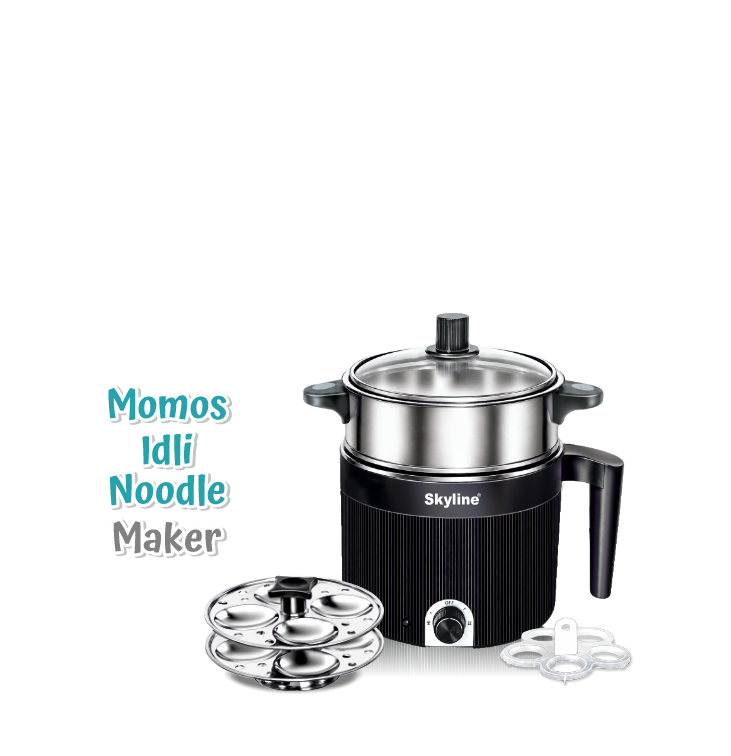 Skyline 1.7L Multi Kettle with S/S Steamer, Idli & Egg Attachments | 600W (VTL-9094)