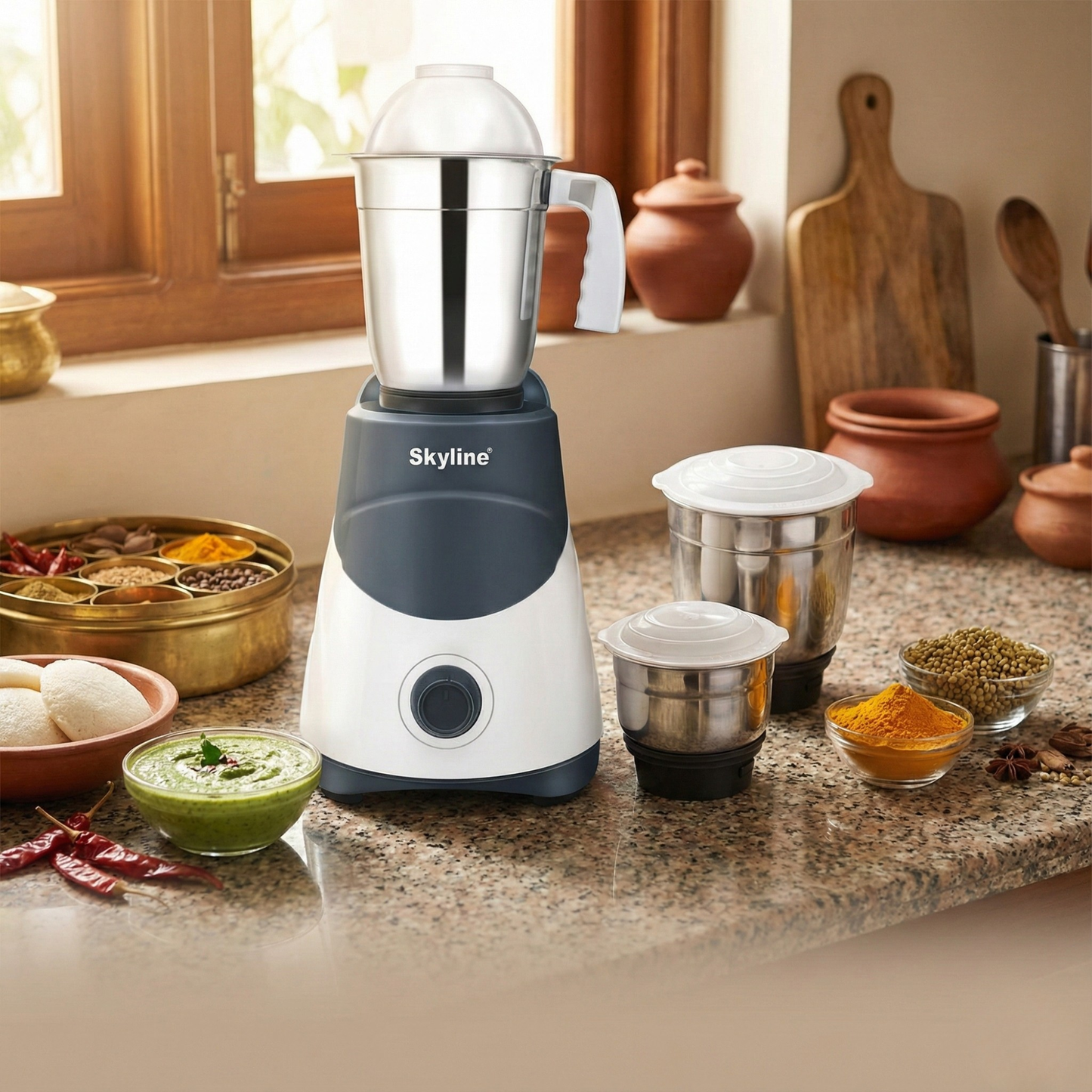 Power-Packed Mixer Grinder with 3 Jars – 600 Watts of Versatility