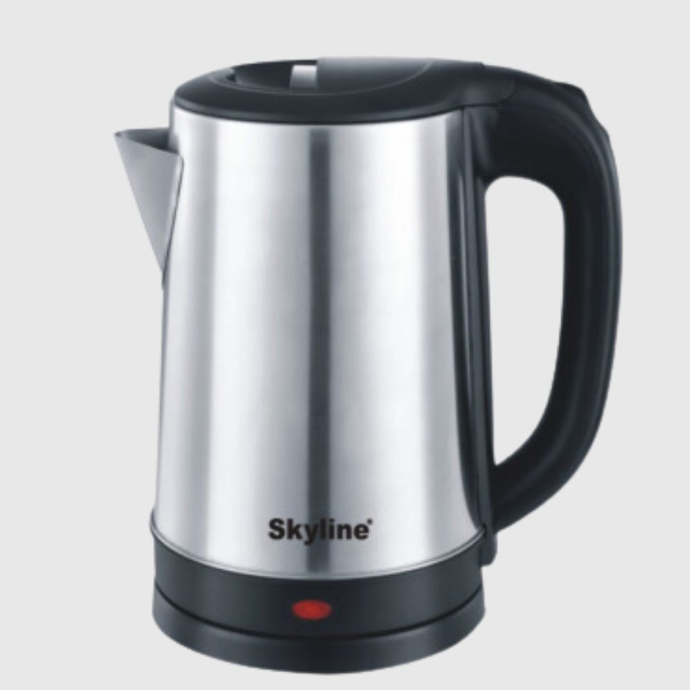 Skyline Electric Kettle, 1500W High Capacity, Silver