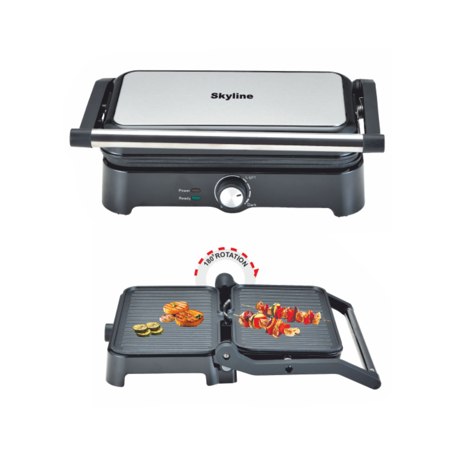 Skyline 1500W Jumbo 180° Grill – Perfect for Grilling, Toasting, and More - Skyline Appliances