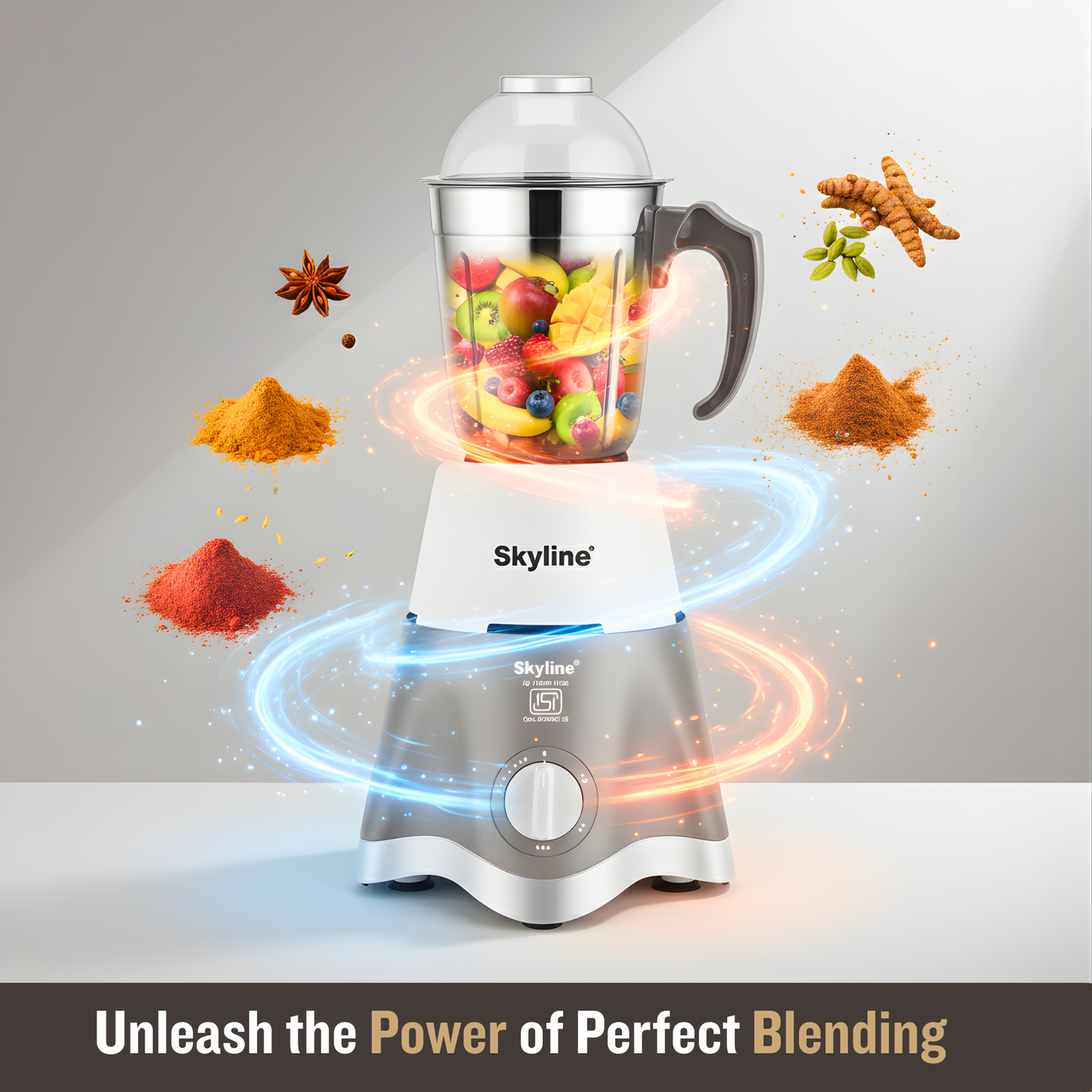 Skyline 550W Mixer Grinder with 2 Stainless Steel Jars | Robust Kitchen Companion