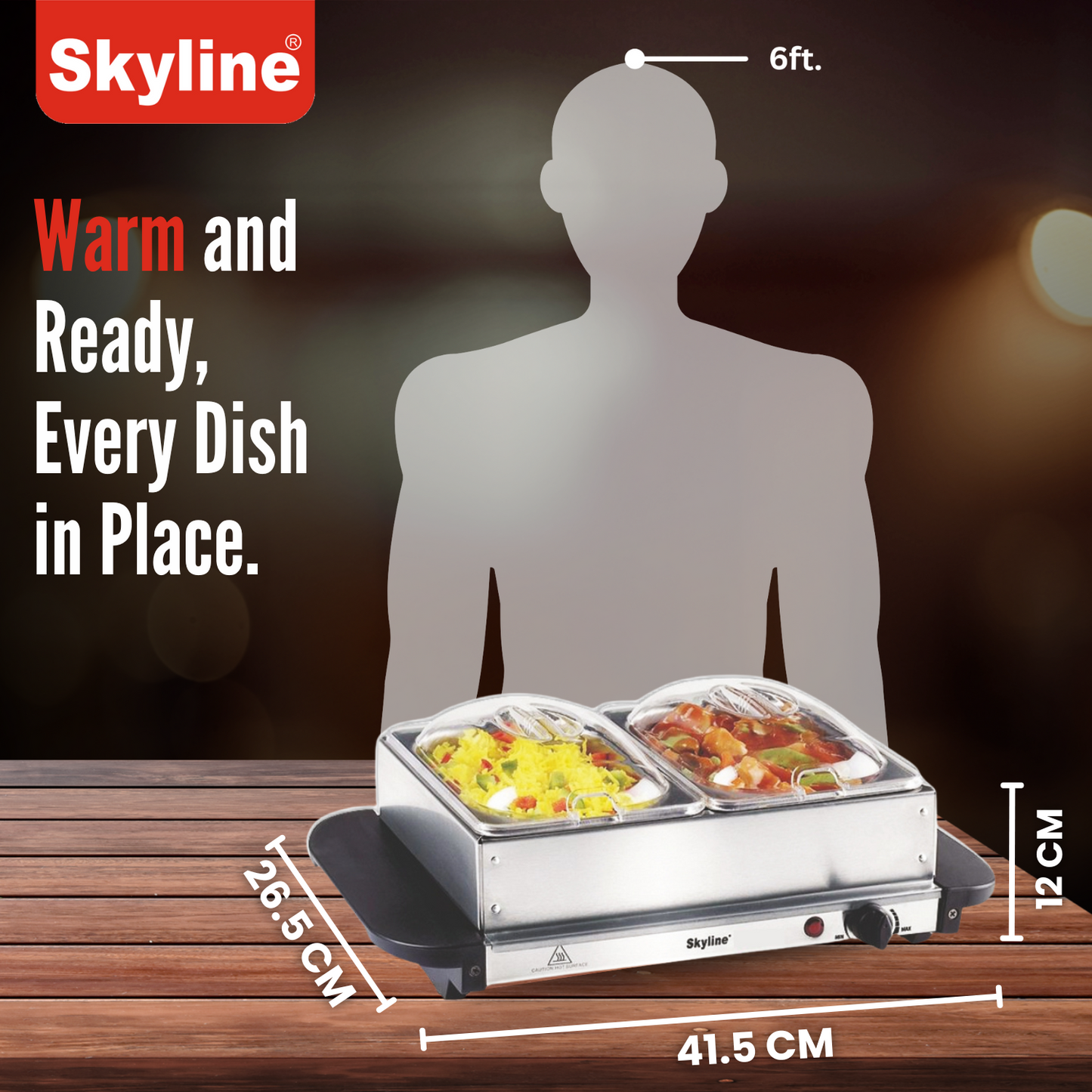 Skyline Buffet Server 200W 3-Liter