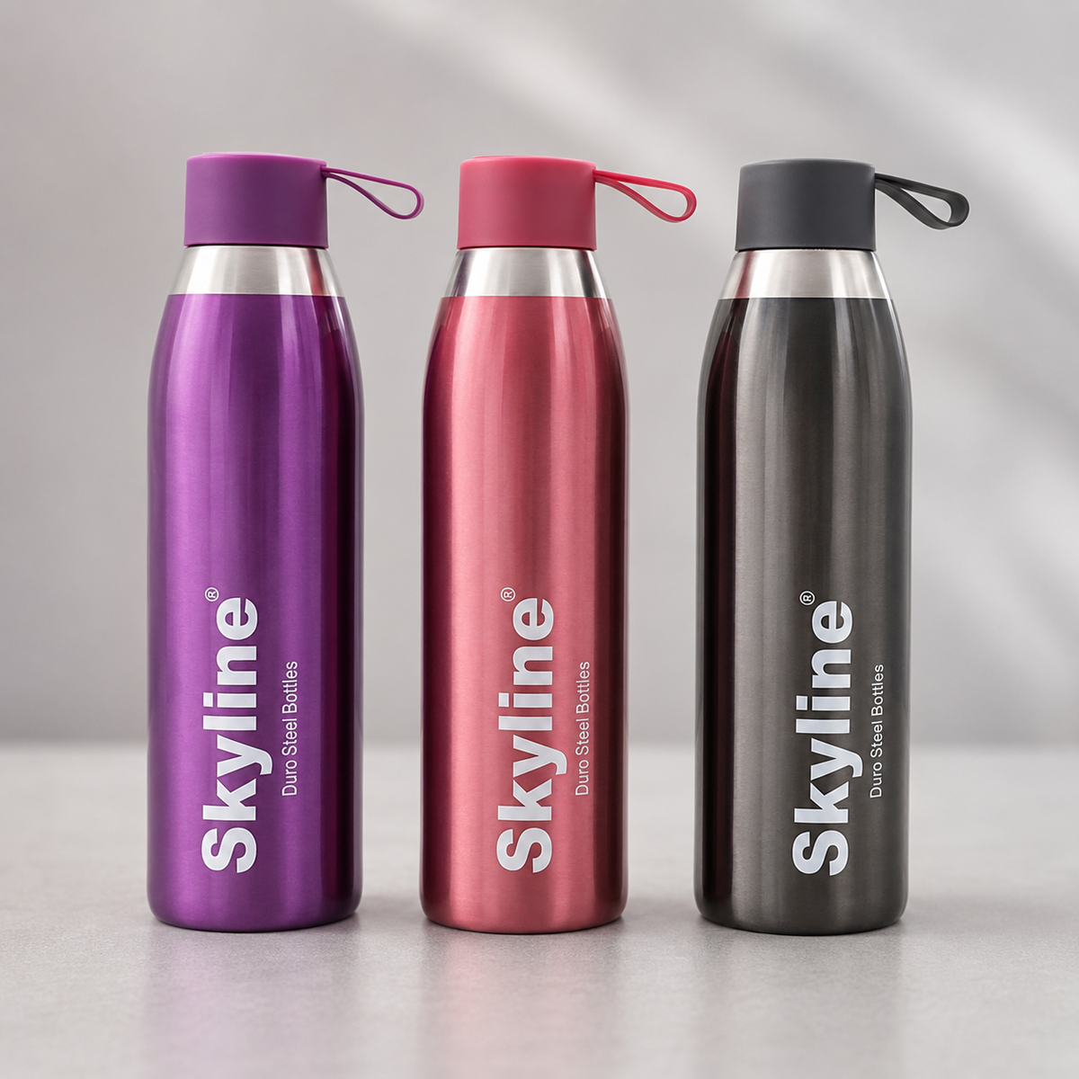 Skyline CLICK bottle metallic finish studio detail
