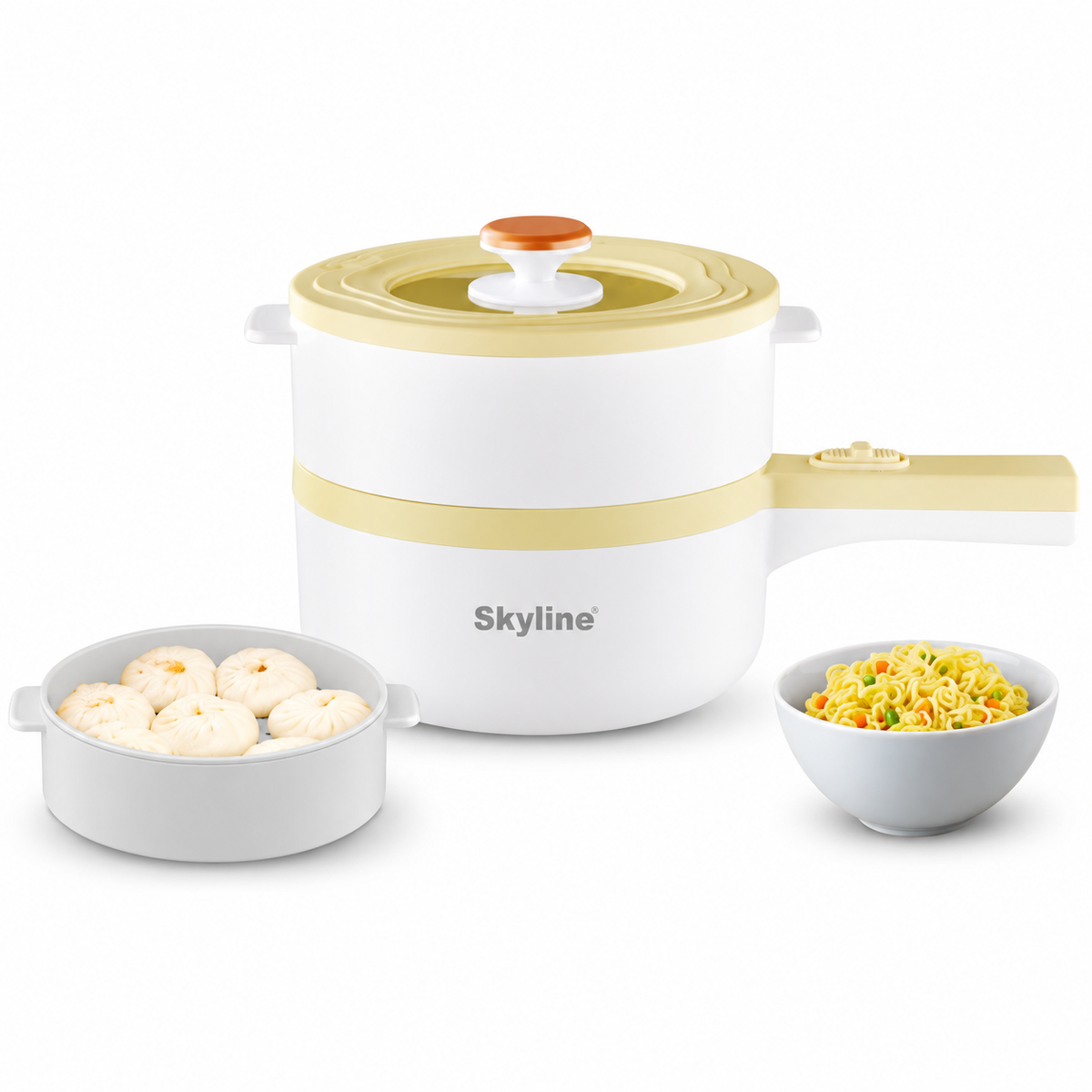 Skyline VTL-2060 multifunction electric pan and steamer on white background