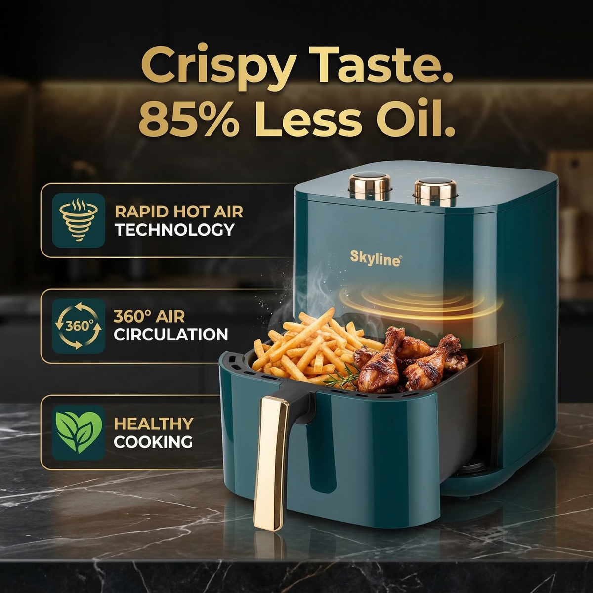 Skyline Manual Air Fryer 3.5 Liters – Healthier Cooking Made Easy - product image 4