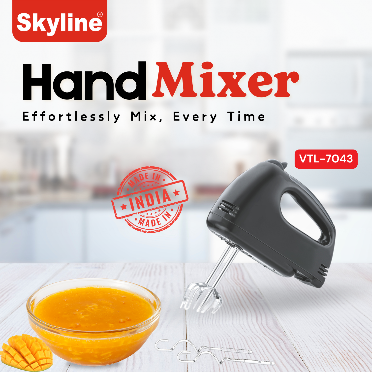 Skyline 300W Hand Mixer with Turbo Function | Your Versatile Kitchen Companion - Skyline Appliances