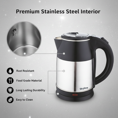 Skyline Double Wall Electric Kettle 1500W – 1.8L | Fast, Safe, and Stylish Boiling
