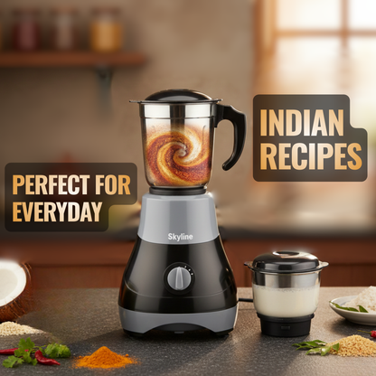 Skyline 550W Mixer Grinder with 2 Stainless Steel Jars