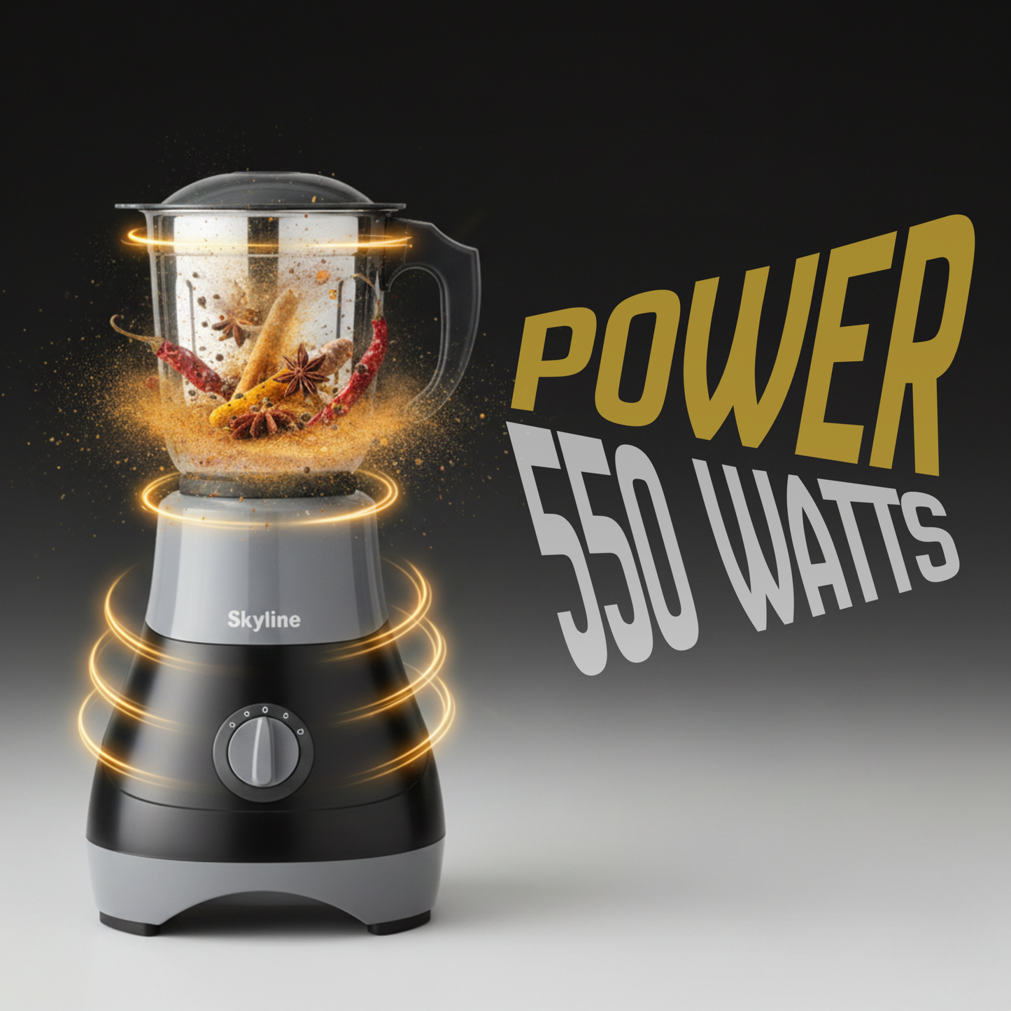 Skyline 550W Mixer Grinder with 2 Stainless Steel Jars