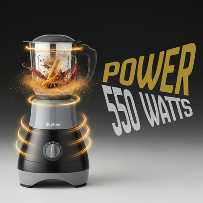Skyline 550W Mixer Grinder with 2 Stainless Steel Jars