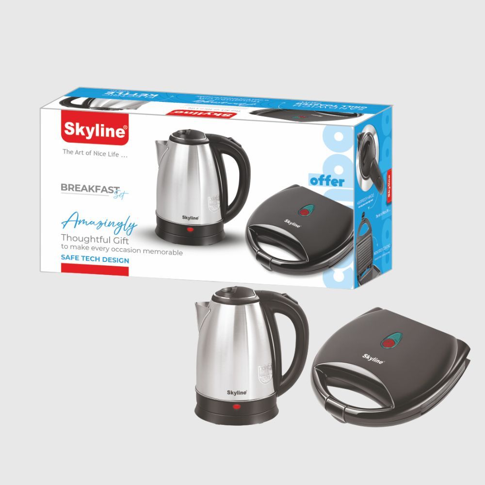 Electric Kettle & Sandwich Toaster Combo - Skyline Appliances