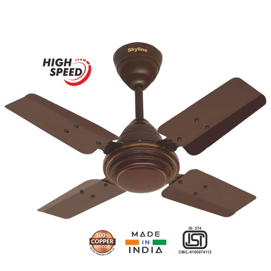 Skyline Ceiling Fan 24" (600mm) | 100% Copper Motor | 400 RPM | Compact High-Speed Airflow for Small Spaces - Skyline Appliances