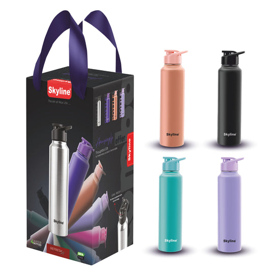 4-Pack Stainless Steel Water Bottles