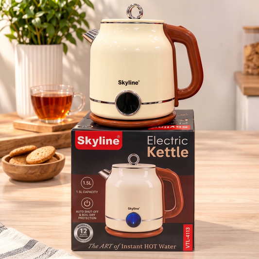 Skyline Electric Round Kettle 1.5 Ltr (VTL-4113)