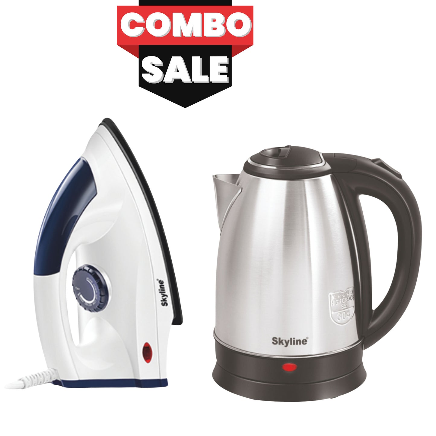 Electric Kettle & Dry Iron Combo