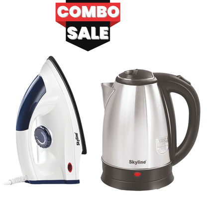 Electric Kettle & Dry Iron Combo