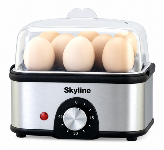 Skyline 500W Stainless Steel Electric Egg Boiler, Quick & Easy Perfect Eggs Every Time