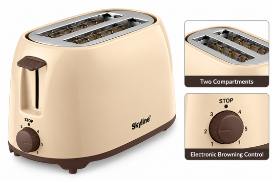 Skyline VTL-7000 2-Slice Pop-Up Toaster – 750W