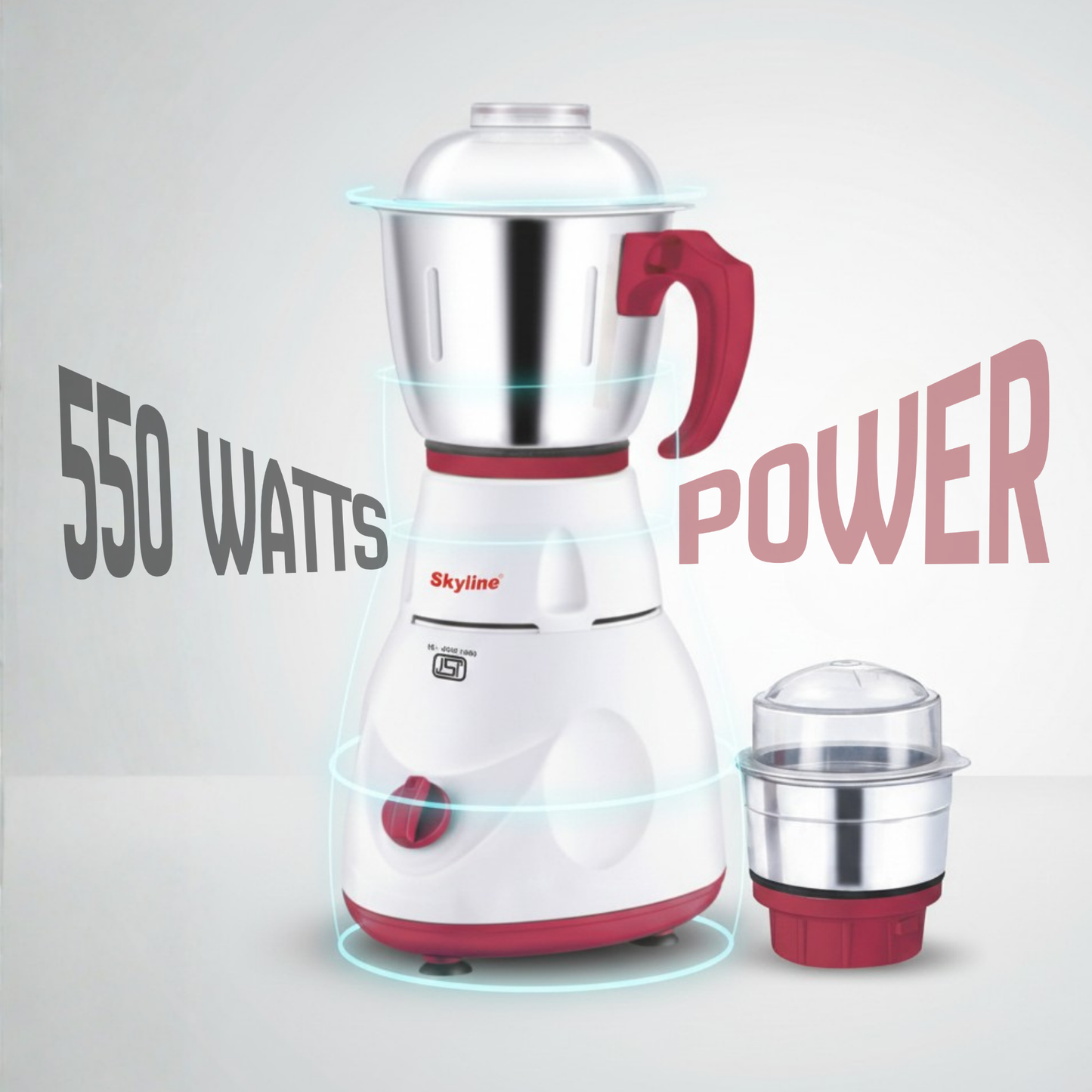 Skyline 550W Mixer Grinder with 2 Stainless Steel Jars | Power-Packed Kitchen Essential