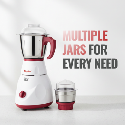 Skyline 550W Mixer Grinder with 2 Stainless Steel Jars | Power-Packed Kitchen Essential