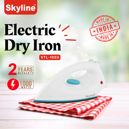Skyline Dry Iron 1000W Lightweight with Non-Stick
