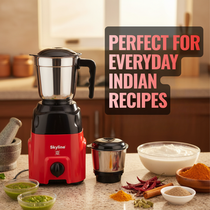 Skyline 550W Mixer Grinder with 2 Stainless Steel Jars