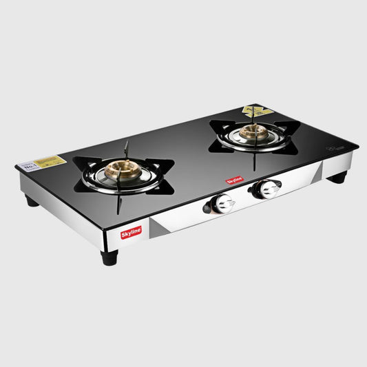 LPG Gas Stove with Toughened Glass Design & Brass Burners - Skyline Appliances