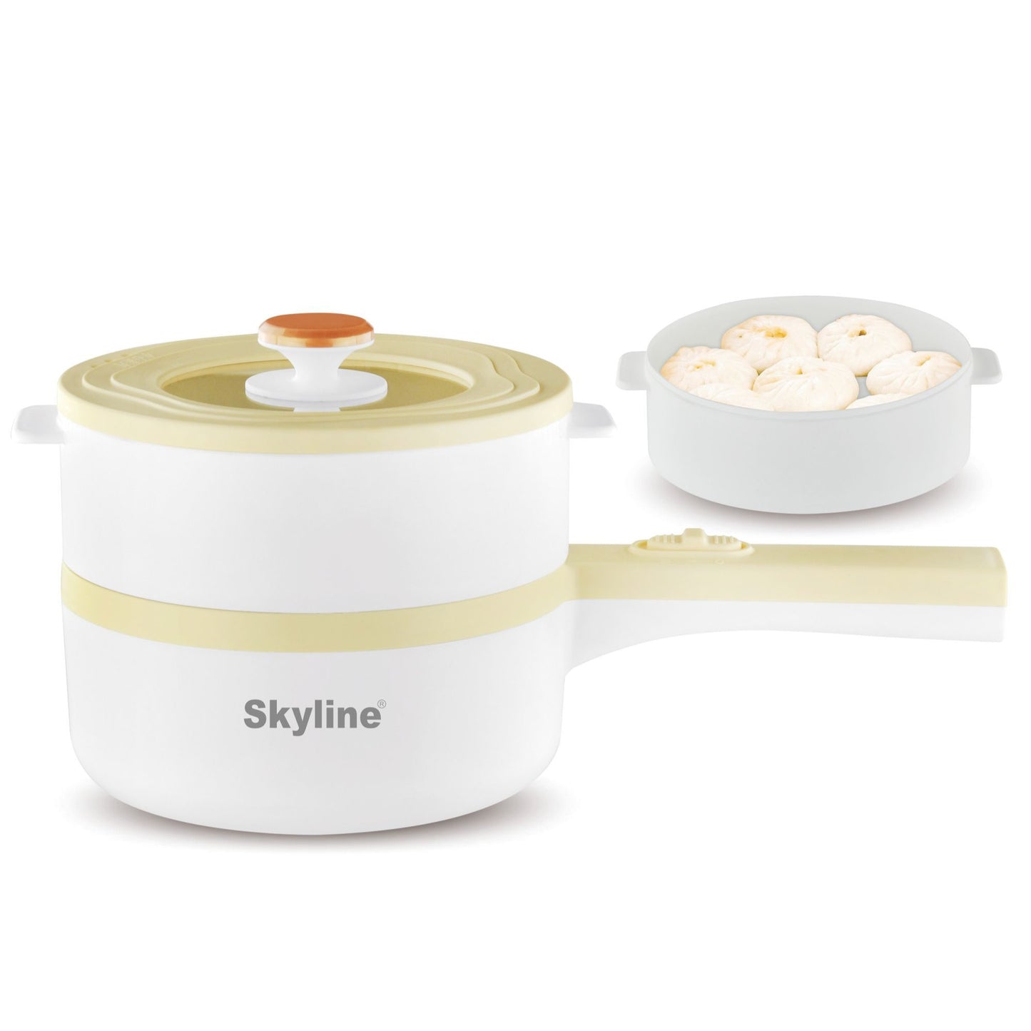 Multifunction Electric Pan with Steamer Attachment