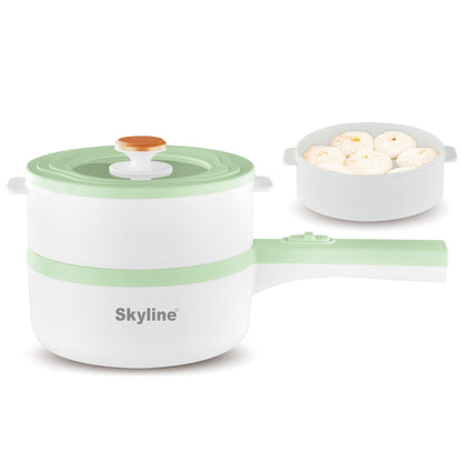 Multifunction Electric Pan with Steamer Attachment