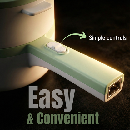 Multifunction Electric Pan with Steamer Attachment