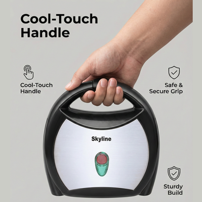 Skyline 750W 2-Slice Sandwich & Grill Toaster – Quick, Crispy, and Delicious Every Time