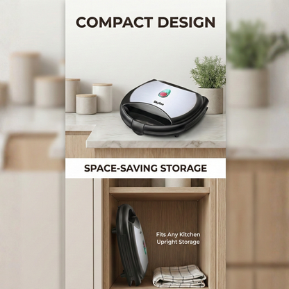 Skyline 750W 2-Slice Sandwich & Grill Toaster – Quick, Crispy, and Delicious Every Time