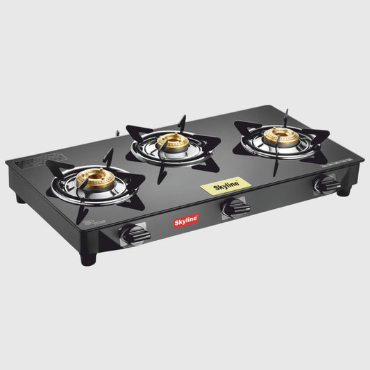 LPG Gas Stove with Premium 3 Brass Burners - Skyline Appliances