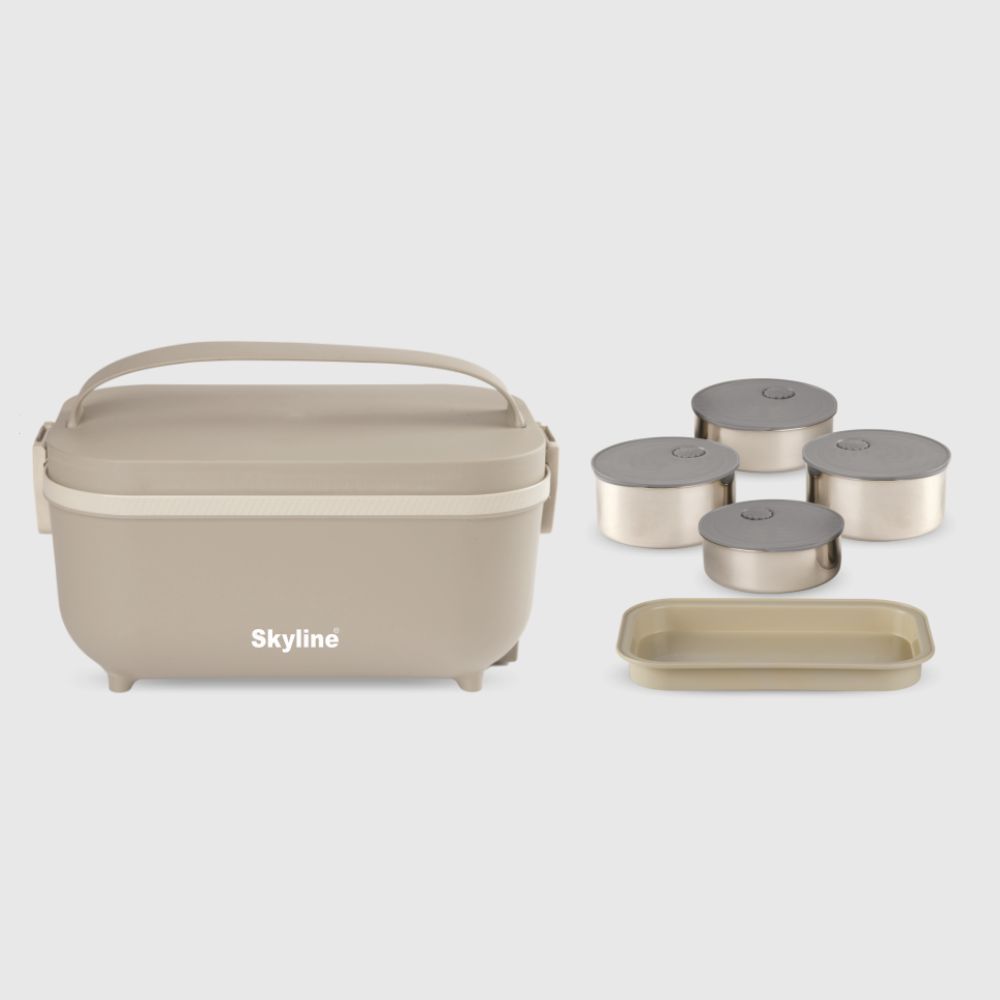 Skyline Electric Lunch Box with 4 Stainless Steel Containers - Skyline Appliances