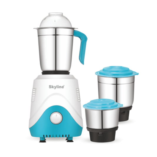 Skyline 600W Mixer Grinder with 3 Jars – Power-Packed Performance, Made in India - Skyline Appliances