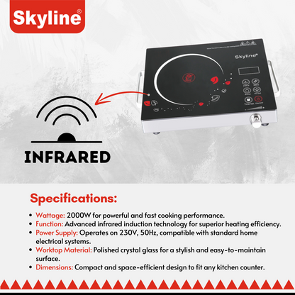 Skyline 2000W Infrared Induction Cooker with Digital Display