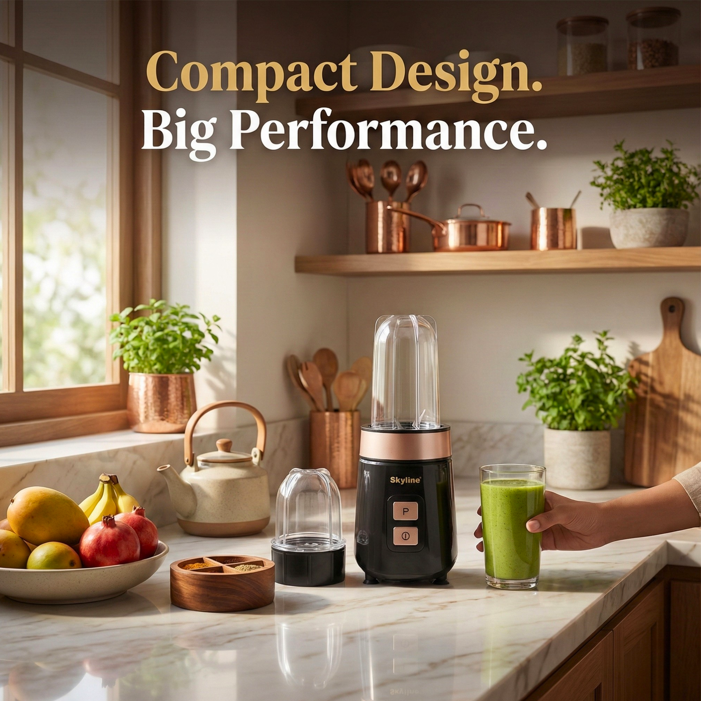 Skyline Nutri Mix 400 Watts – Compact Nutrition Blender with 2 Jars