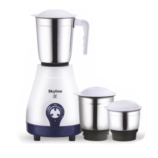 Skyline 600W Mixer Grinder with 3 Jars | Heavy-Duty Kitchen Performer - Skyline Appliances