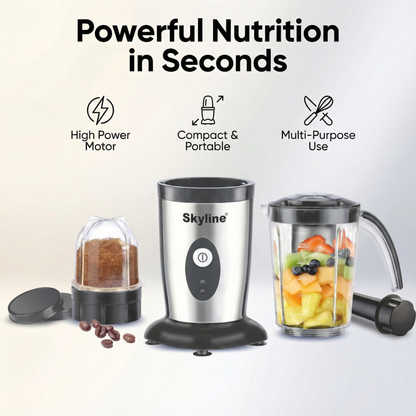 Skyline Nutri Mix 400 Watts – Multi-Purpose Blender & Grinder with 3 Jars