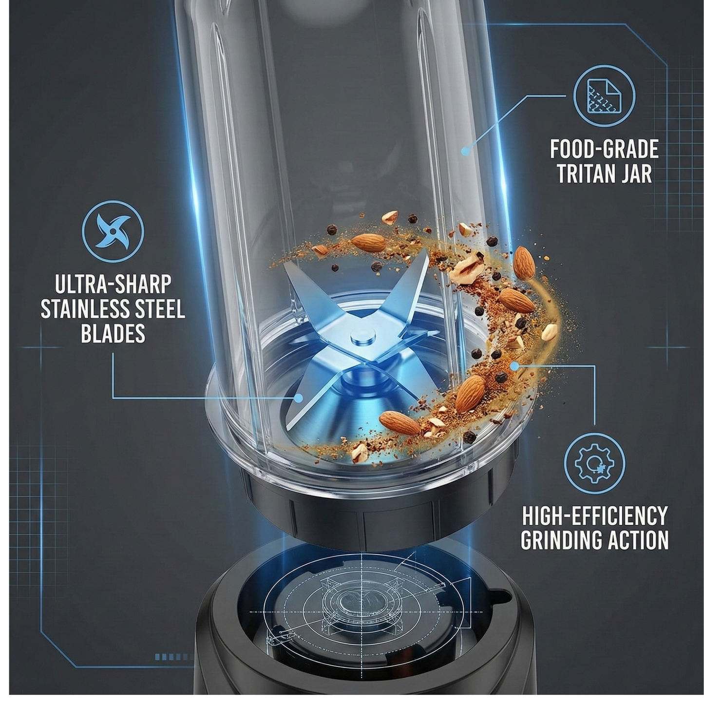 Skyline Nutri Mix Pro 500W Mixer Grinder