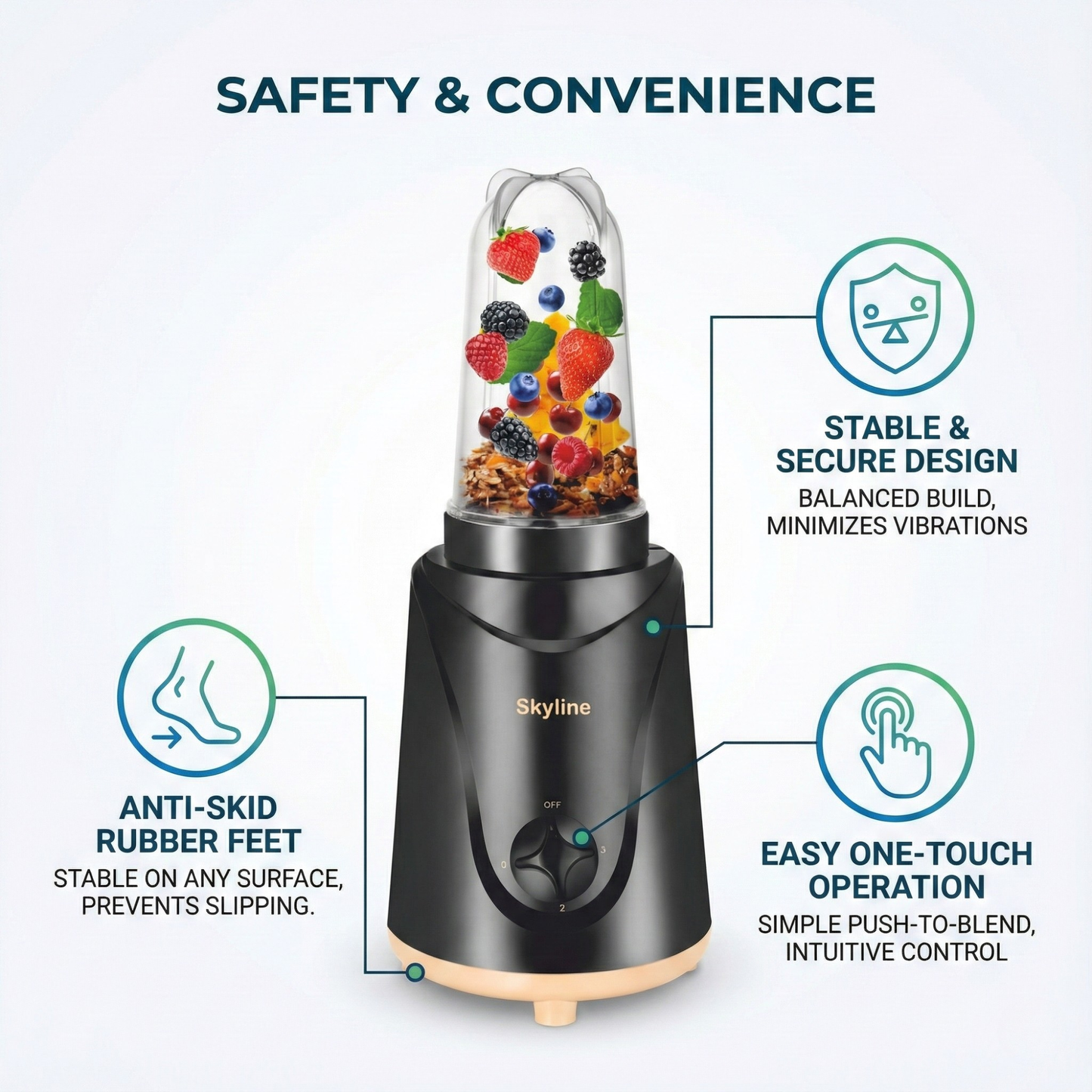 Skyline Nutri Mix Pro 500W Mixer Grinder