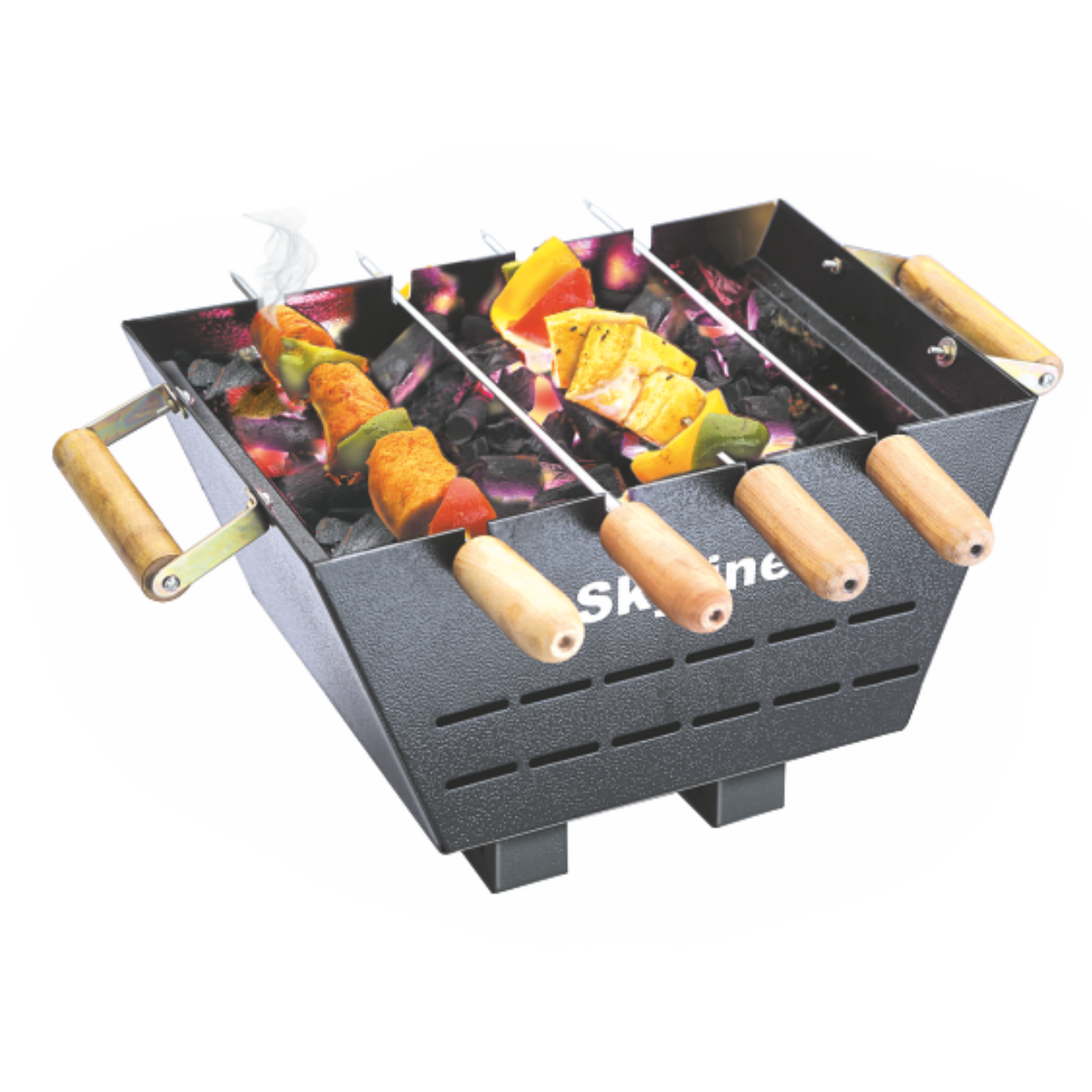 Skyline Charcoal Barbeque with 4 Skews - Compact and Durable Outdoor Grill for Smoky Flavors - Skyline Appliances
