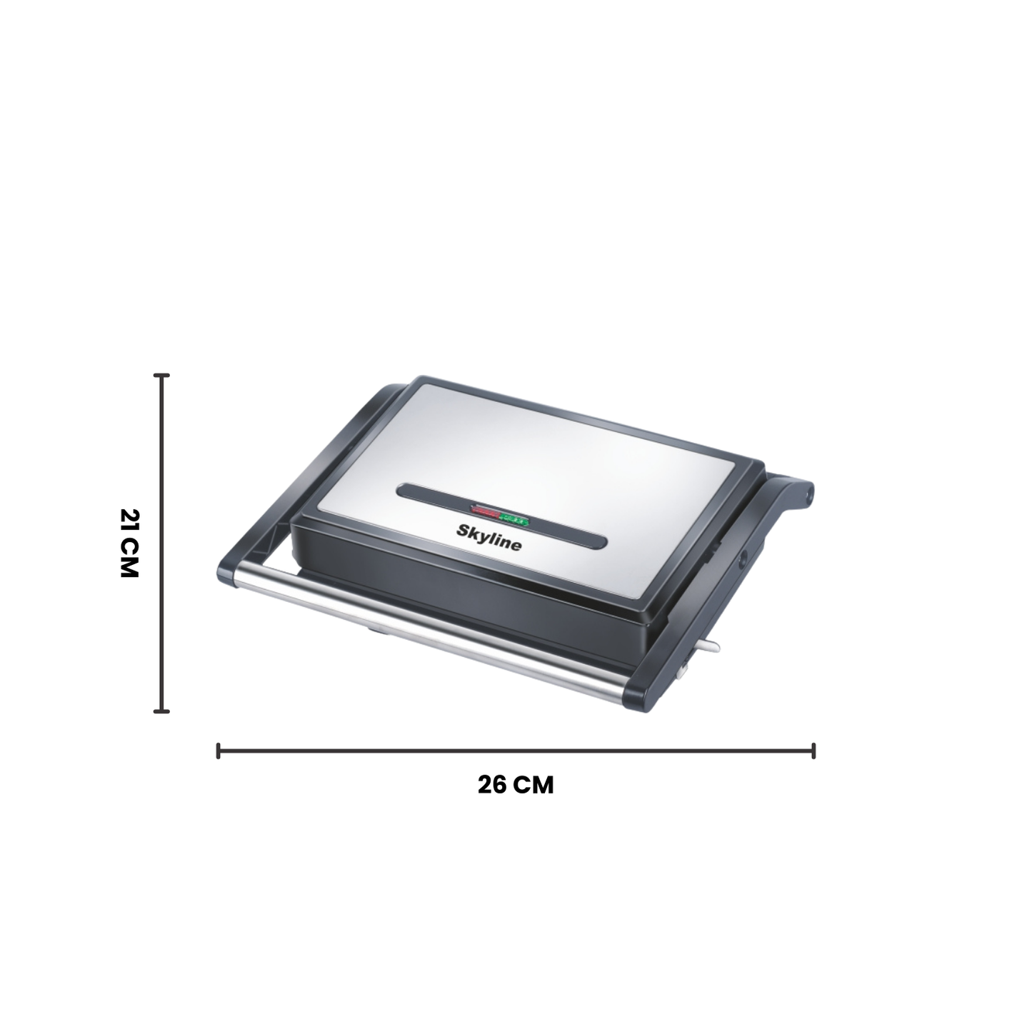 Skyline 1200W Mini Griller with Non-Stick Plates & Cool Touch Handle