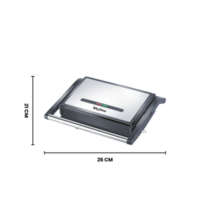 Skyline 1200W Mini Griller with Non-Stick Plates & Cool Touch Handle