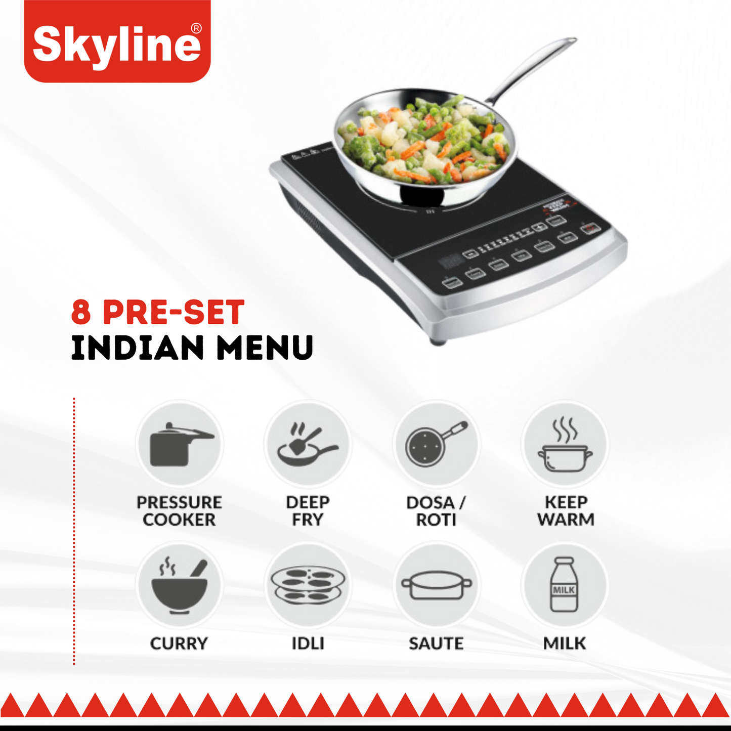Skyline 2000W Induction Cooker | High-Efficiency, Multi-Function Cooking Appliance