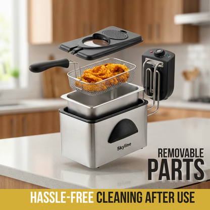 Skyline 2000W Deep Fryer | 2L Capacity with Adjustable Thermostat & Stainless Steel Design