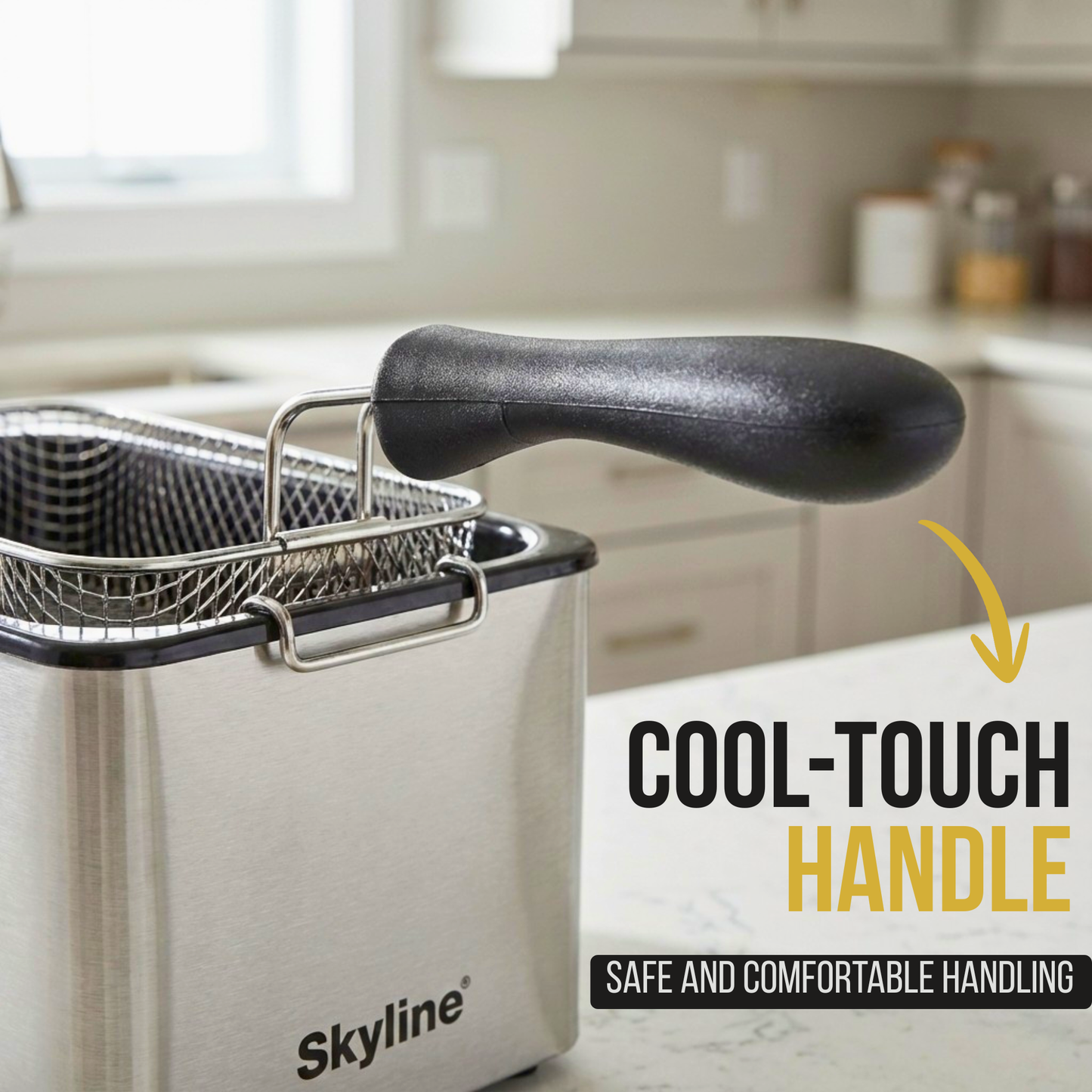 Skyline 2000W Deep Fryer | 2L Capacity with Adjustable Thermostat & Stainless Steel Design