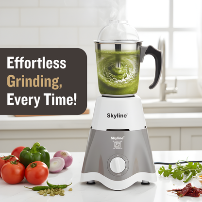 Skyline 550W Mixer Grinder with 2 Stainless Steel Jars | Robust Kitchen Companion