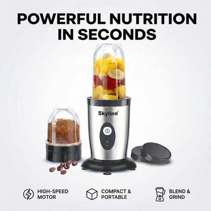 Skyline Nutri Mix 400 Watts – Compact Blender & Grinder with 2 Jars